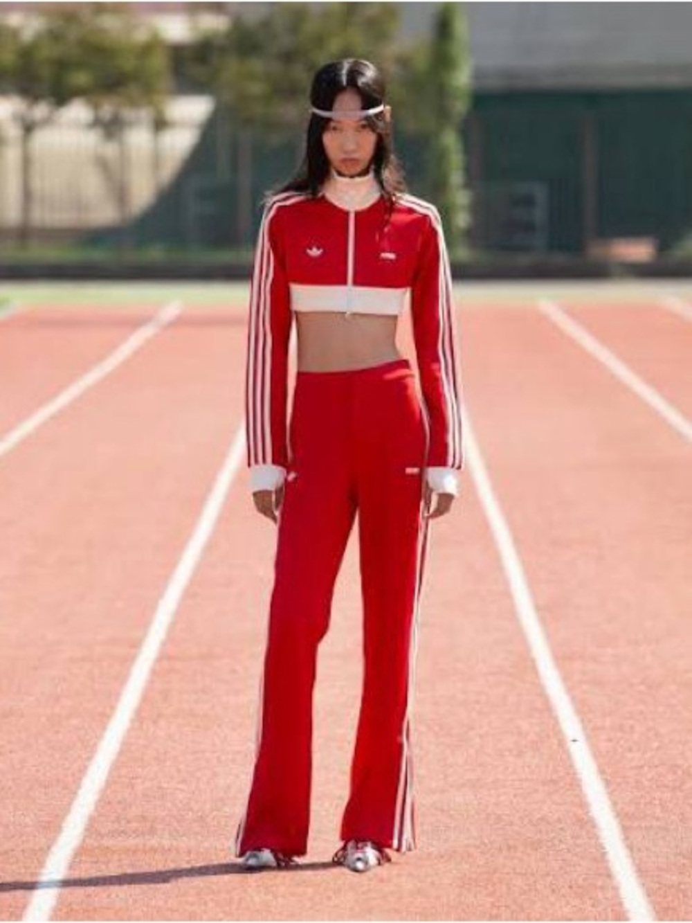 NWT adidas Originals Avavav Red Cropped Track jacket pants coord set RARE